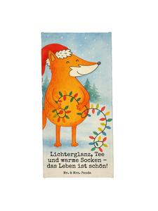 Mr. & Mrs. Panda Пляжное полотенце с изображением лисы и надписью на рождественскую тематику, выполненной белым цветом