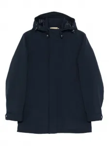 Пальто с капюшоном WOOLRICH, синий