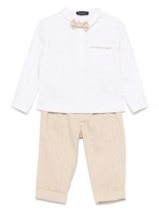 Комплект из полосатой рубашки и брюк Monnalisa, нейтральный