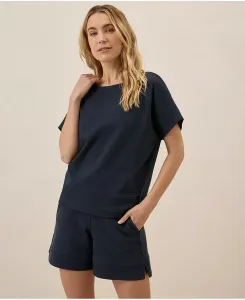 Женский топ-летучая мышь из органического хлопка Pact, синий