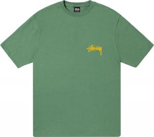 Футболка Stussy Wizard Tee 'Green', зеленый