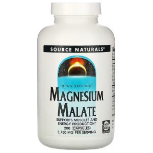 Source Naturals, яблочнокислый магний, 3750 мг, 200 капсул