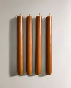Набор свечей Zara Home Pack Of Long, 4 шт., коричневый