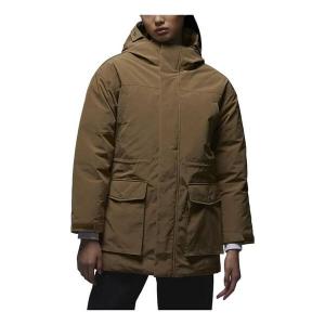 Пальто down parka coat 'tan' Air Jordan, бежевый