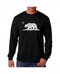 Мужская футболка word art - california dreamin с длинным рукавом LA Pop Art, черный