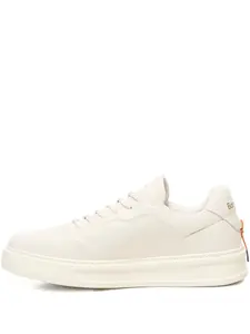 Кожаные кроссовки на шнуровке BARACUTA, белый