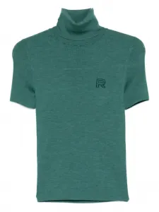 Водолазка с нашивкой-логотипом Rochas, зеленый