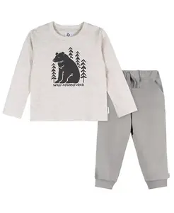 Детский комплект для мальчика: топ и джоггеры из 2 предметов Gerber, серый