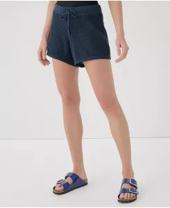 Женские пляжные льняные шорты крючком Pact, синий