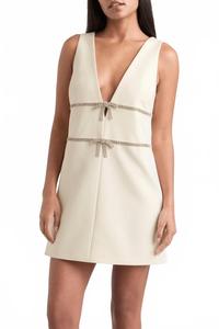 Шанти мини-платье в цвете айвори Cinq a sept, слоновая кость