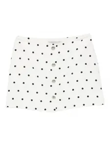 Мини-юбка в горох Alessandra Rich, белый