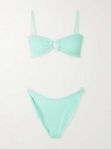 Бикини Misty из искусственного жемчуга с жатым лифом Hunza G, зеленый