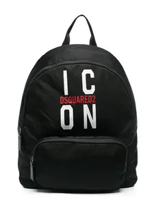 Рюкзак с принтом Icon DSQUARED2 KIDS, черный
