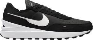 Кроссовки Nike Waffle One Leather 'Black White', черный