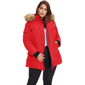 Парка Alpine North Vegan Down Faux Fur Plus Size, красный