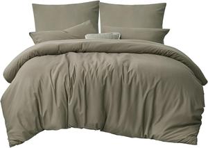 Комплект постельного белья RUIKASI, 3 предмета, 220х240/80x80, серо-коричневый