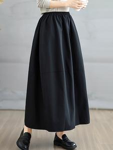 Легкая юбка А-силуэта, женская юбка Doux Belle, цвет Black