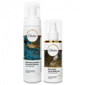 Shelee набор: натуральная очищающая пенка для лица с 10% биоферментом, 200 мл + натуральный тоник с 20% биоферментом, 150 мл