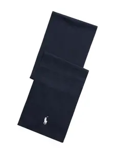 Вышитый хлопковый шарф POLO RALPH LAUREN, синий