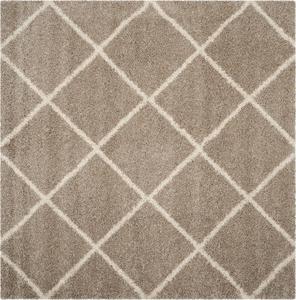 Ковер SAFAVIEH, 275 x 275 см, Hudson Shag Collection, Beige & Ivory, современный дизайн Trellis, без линьки и простой в уходе, идеален для помещений с высокой проходимостью в гостиной, спальне (SGH281S)