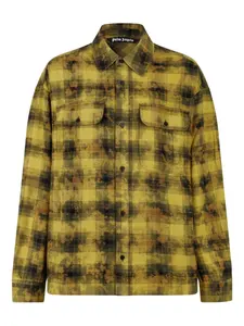 Клетчатая рубашка PALM ANGELS, желтый