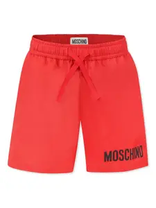 Плавки-шорты с логотипом Moschino Kids, красный
