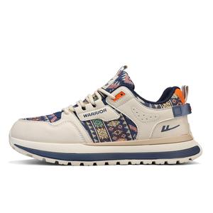 WARRIOR Высокие устойчивые к истиранию легкие дышащие повседневные туфли мужские бежево-голубые, цвет Beige Blue