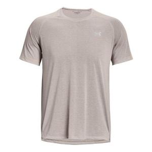 Футболка streaker running t-shirt 'beige grey' Under Armour, бежевый