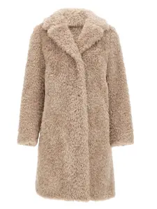 Шуба из искусственного меха на пуговицах Herno, нейтральный