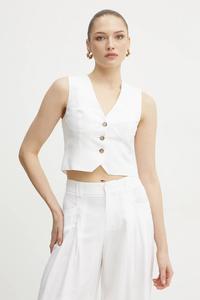 Жилет из смесового льна Ermanno Scervino, белый