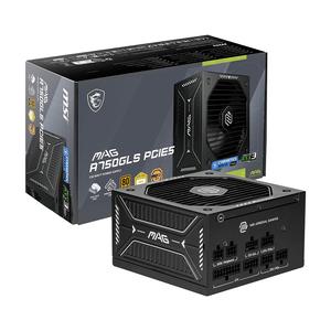 Блок питания MSI MAG A750GLS PCIE5, 80 Plus Gold, 750 Вт