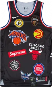 Футболка Supreme x Nike x NBA Teams Authentic Jersey 'Black', черный