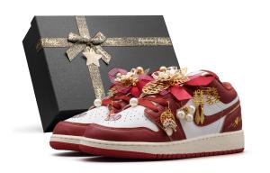 Jordan Кроссовки Air 1 Cushioning Low top Vintage баскетбольные женские Red