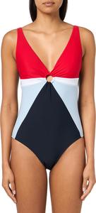 Женский слитный купальник Tommy Hilfiger с вырезом-замочной скважиной, Color Block