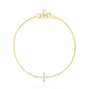 Браслет Tous Les Classiques Cross, золото/бриллианты