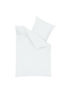 Простое фланелевое постельное белье белого цвета Traumschlaf, 155 x 220 + 80 x 80 см