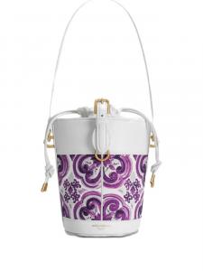 Dolce & Gabbana сумка-ведро с цветочным принтом, белый
