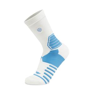LINING Коллекция баскетбольных носков Mid Calf Unisex 1 упаковка Standard White/Light Sky Blue/Island Blue