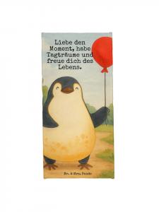 Mr. & Mrs. Panda Дизайн пляжного полотенца с пингвином и воздушным шаром, надпись, нежно-голубой цвет