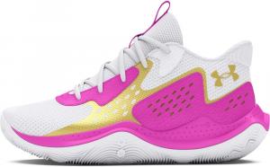 Баскетбольные кроссовки Under Armour Jet '23 для детей школьного возраста, белый/золотой