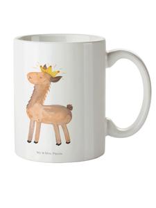 Детская кружка Лама Кинг без слов в белом цвете Mr. & Mrs. Panda