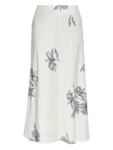 Миди-юбка-комбинация с цветочным принтом BY MALENE BIRGER, белый