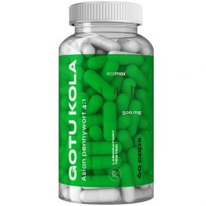 Ecomax, Витамины и минералы, Готу Кола ПАМЯТЬ центеллы азиатской 4:1, 60 капсул