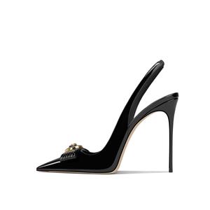 YUTIANAI Тонкие каблуки на шпильке женские черные 8 см, цвет Black 8cm