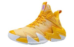 Баскетбольные кроссовки Basketball Shoes Men High-Top Qiaodan, цвет Yellow/White
