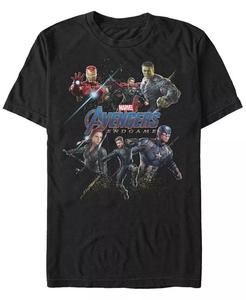 Мужская футболка Marvel Avengers Endgame Splatter Group, с коротким рукавом Fifth Sun, черный