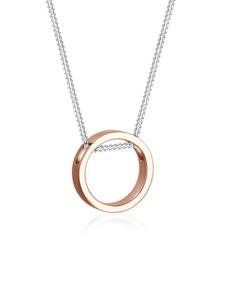 Elli Колье из розового золота 925 пробы, кольцо с двухцветным/трехцветным серебряным орнаментом