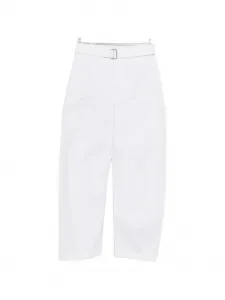 Брюки с поясом Lemaire, белый