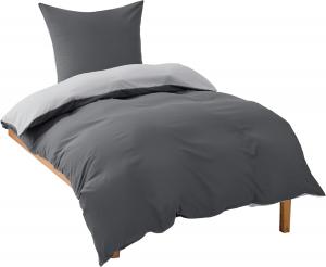 Комплект постельного белья Bedsure из 2 предмета, 135х200/80x80 см, серый/антрацит