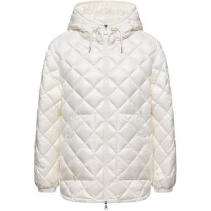 Moncler Стеганое пальто с капюшоном, White